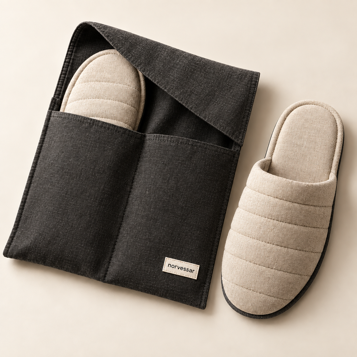 Norvessar™ SoftStep Travel Slipper Set