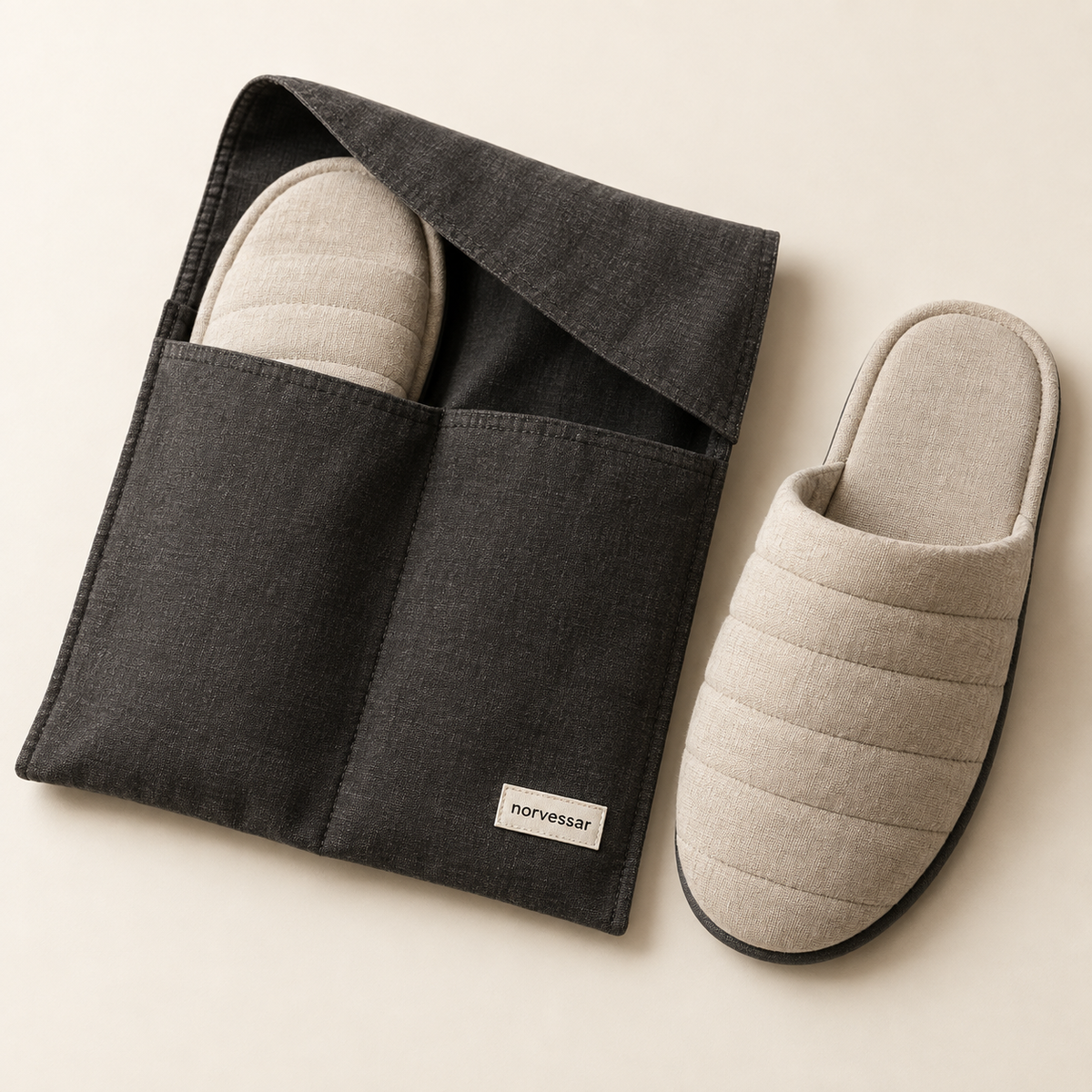 Norvessar™ SoftStep Travel Slipper Set