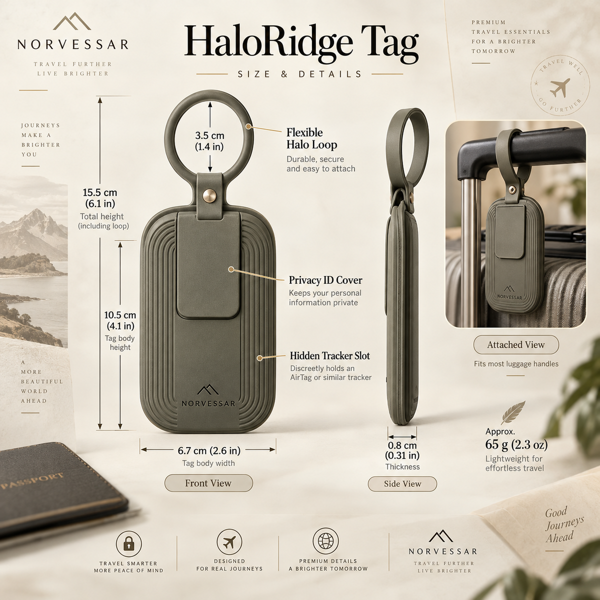 Norvessar™ Haloridge Identity Tag