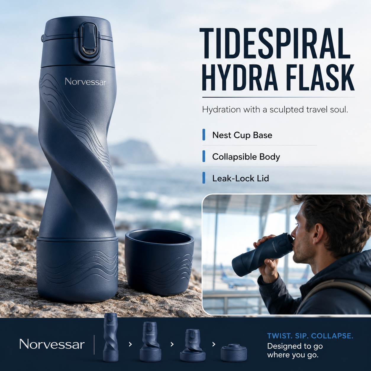 Norvessar™ TideSpiral Hydro Flask