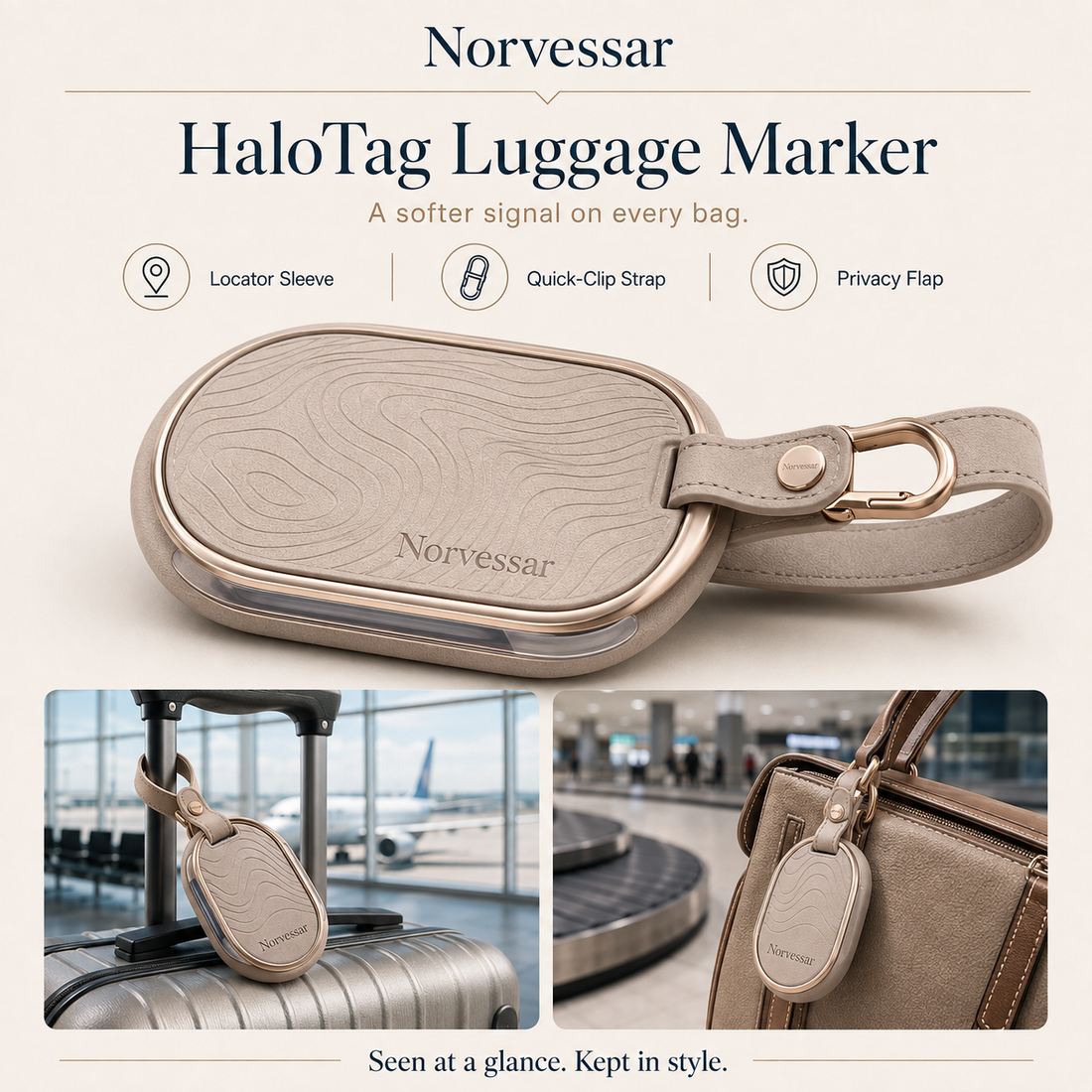 Norvessar™ HaloTag Luggage Marker