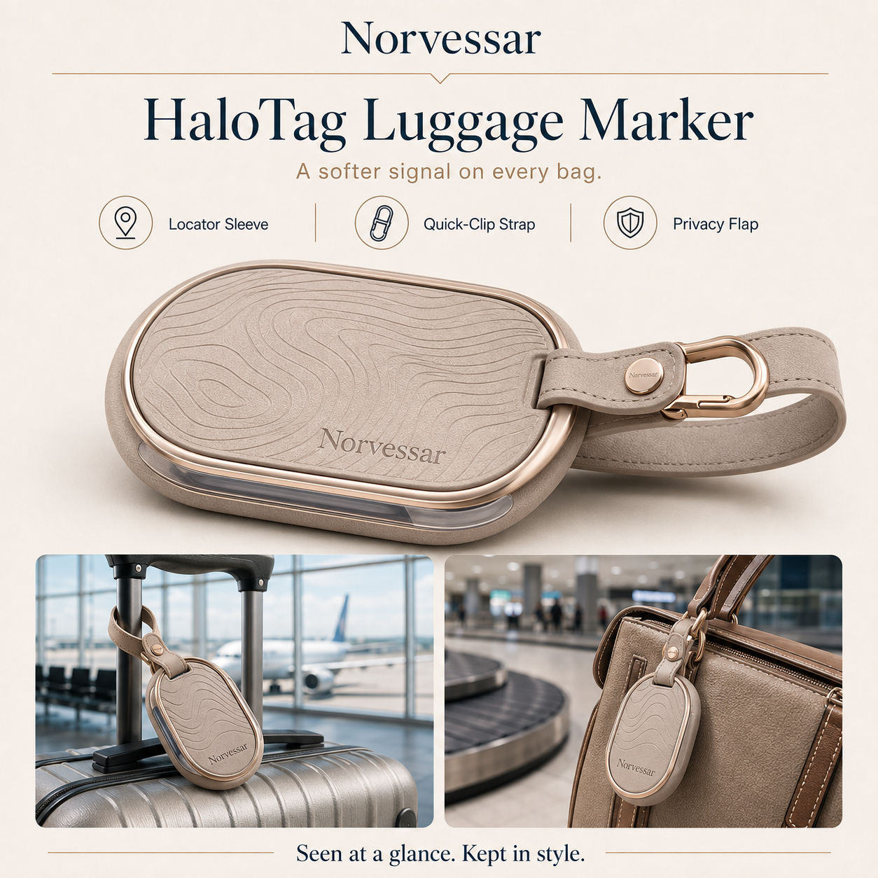 Norvessar™ HaloTag Luggage Marker